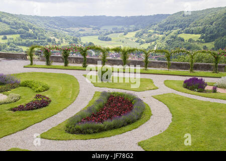 Palace garden in Langenburg, Germany Stock Photo