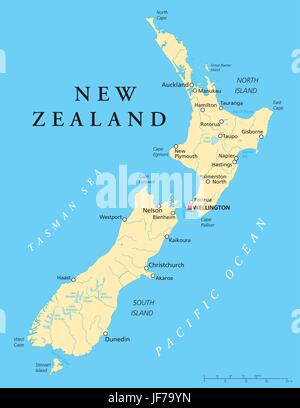 new zealand, map, atlas, map of the world, political, new, south, new zealand, Stock Vector