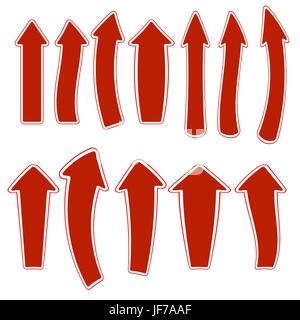 Red Arrows Stock Vector