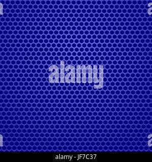Blue Metal Perforated Texture. Stock Vector