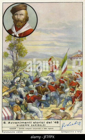 Revolution in Italy - General Giuseppe Garibaldi receiving the ...