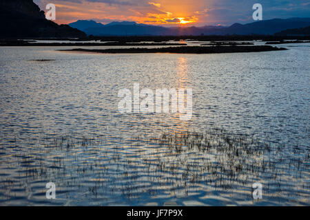 Daybrake in marshes Stock Photo