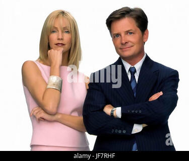 SPIN CITY DreamWorks TV series 1996-2002 with Michael J. Fox and Heather Locklear Stock Photo