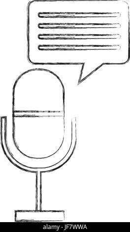 Professional microphone transmit Stock Vector