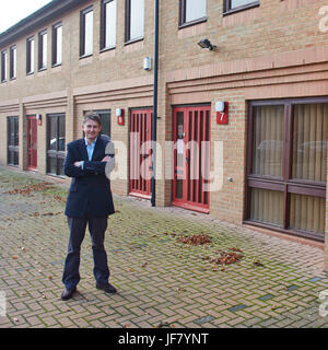 Richard Venables of property firm VSL at an office block in Lakesmere Close, Kidlington, that is to be turned into housing by his firm Stock Photo