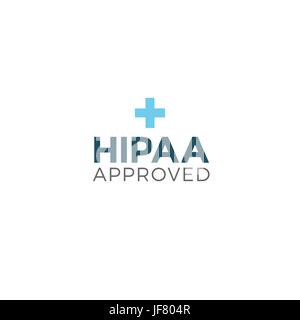 HIPAA Compliance Icon Graphic - APPROVED Stock Vector