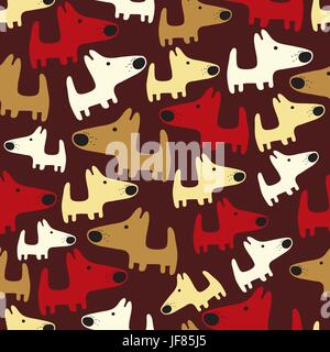 seamless pattern with dogs Stock Vector Image & Art - Alamy