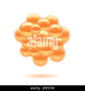 Abstract Molecules Design. Set Molecules Spheres Abstract background . Molecular Structure  Atoms. Medical Background for Stock Vector