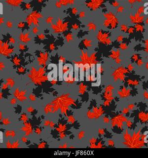 Beautiful maple seamless background Stock Vector