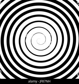 Black Spiral Background. Hypnotic Monochrome Sripal Pattern Stock Vector