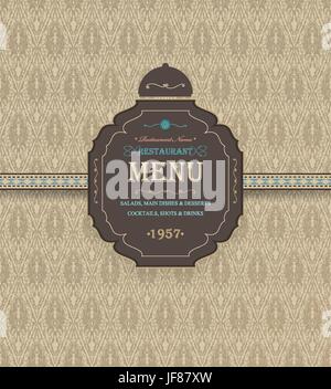 Vintage Restaurant Menu Stock Vector