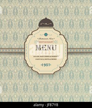 Vintage Restaurant Menu Stock Vector