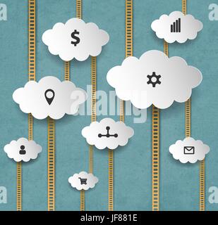 Background With Clouds Stock Vector