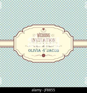 Vintage Wedding Invitation Stock Vector