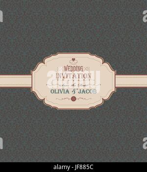 Vector Blue Vintage Wedding or Invitation Background with 3d Floral ...