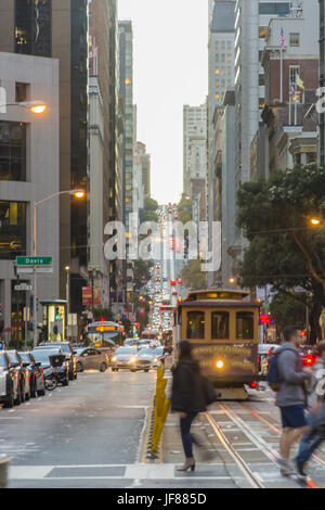 Cable Car in san Francisco Stock Photo