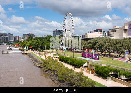South Bank Parklands are located at South Bank in Brisbane, Queensland, Australia. Stock Photo