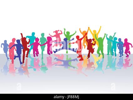 humans, human beings, people, folk, persons, human, human being, motion, Stock Vector