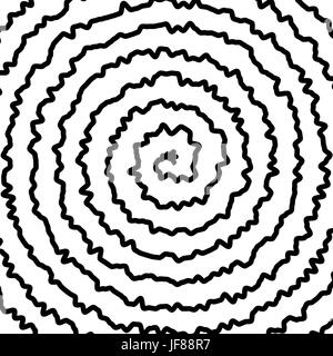 Black Spiral Background. Hypnotic Monochrome Sripal Pattern Stock Vector