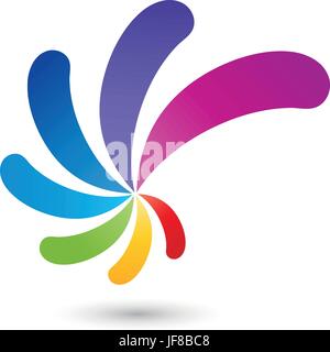 music, coloured, spiral, video, logogram, multimedia, film, movie, movies, Stock Vector