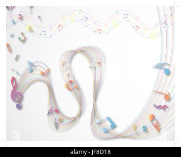 Musical note staff Stock Vector