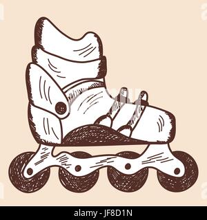 Rollers sketch Stock Vector