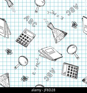 School theme seamless Stock Vector