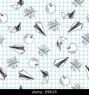 School theme seamless Stock Vector