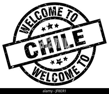 welcome to Chile black stamp Stock Vector