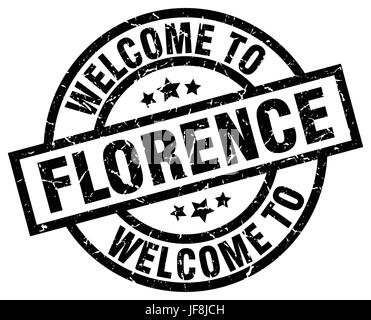 welcome to Florence black stamp Stock Vector Image & Art - Alamy