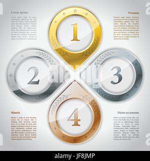 Sports infographic design with rankings Stock Vector