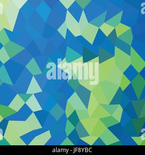 Dark Cyan Abstract Low Polygon Background Stock Vector