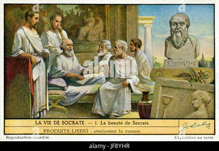 Socrates Disciples Socrates 470 to 399 BC. Ancient Greek philosopher. Chromolithograph ...
