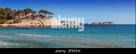 Panoramic views of the Bay of Paguera Stock Photo