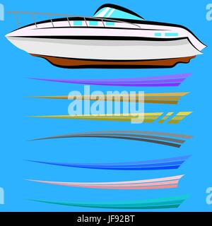 Boat Graphics, Stripe : Vinyl Ready Vector Art Stock Vector Image