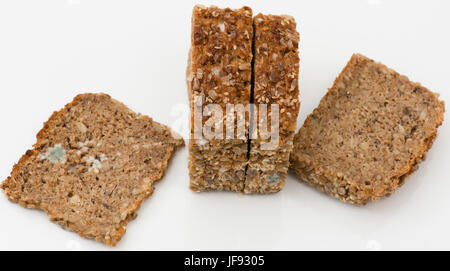 Mold on a whole grain bread Stock Photo