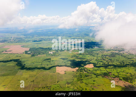 Photograph of earth viewed from the air Stock Photo