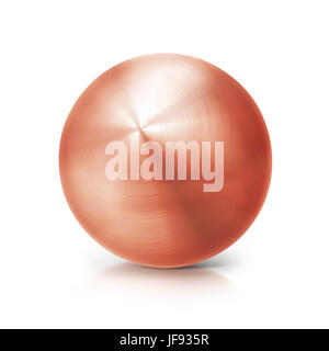 copper ball 3D illustration Stock Photo