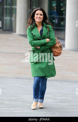 Susanna Reid leaving 'BBC Breakfast' studios after presenting the show. Stock Photo