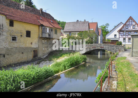 Half-Timbering House in Widdern, Germany Stock Photo