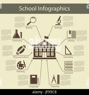 School Infographics Stock Vector