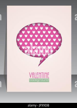Greeting card with speech bubble for Valentines day Stock Vector