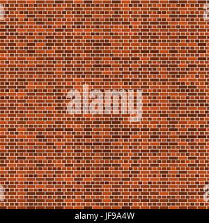 Brick Wall Background. Abstract Red Brick Pattern Stock Vector