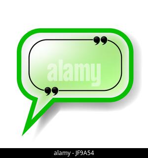 Paper Green Speech Bubble Isolated on White Background Stock Vector