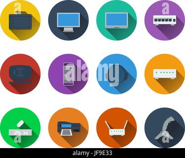 Set of computer icons Stock Vector