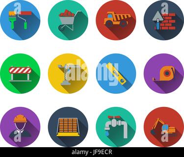 Set of construction icons Stock Vector