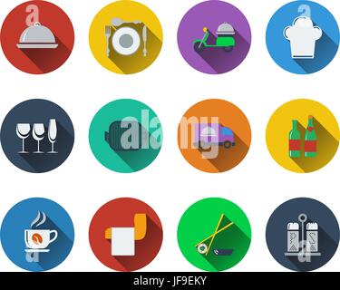 Set of restaurant icons Stock Vector