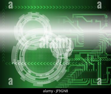 Technological green background Stock Vector