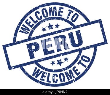 Peru - welcome blue vintage isolated label Stock Vector Image & Art - Alamy