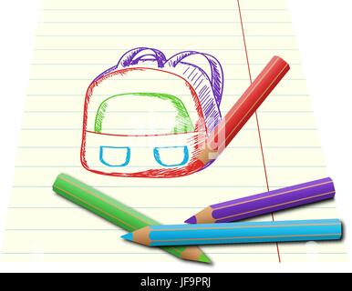Colorful pencils set Stock Vector